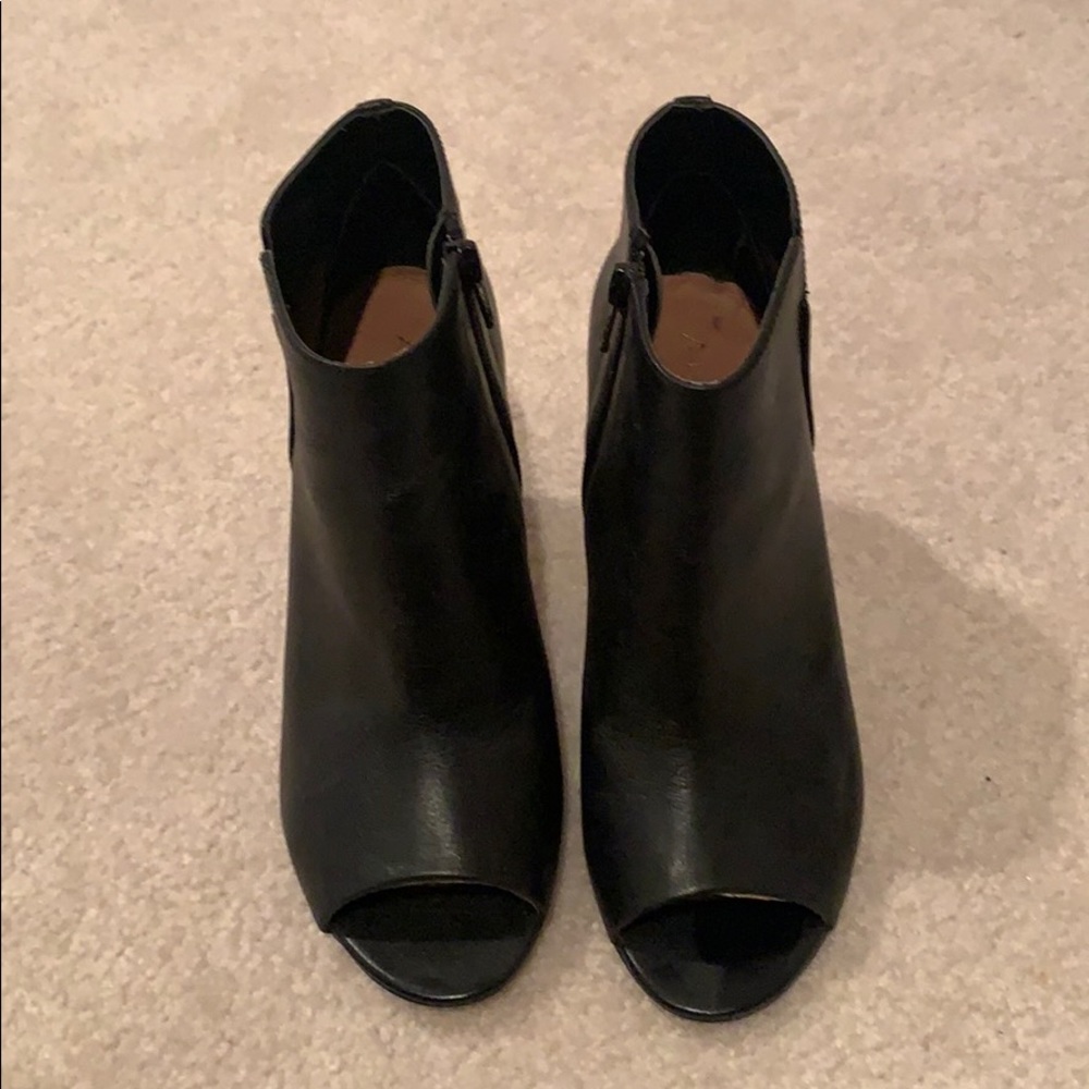 Open toe booties